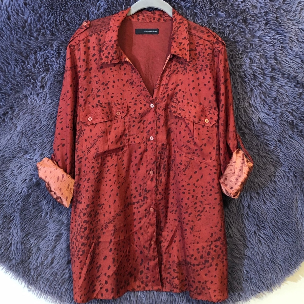 Calvin Klein Animal Print Blouse